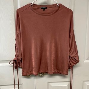 Express gathered sleeve top